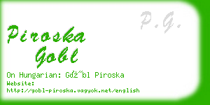 piroska gobl business card